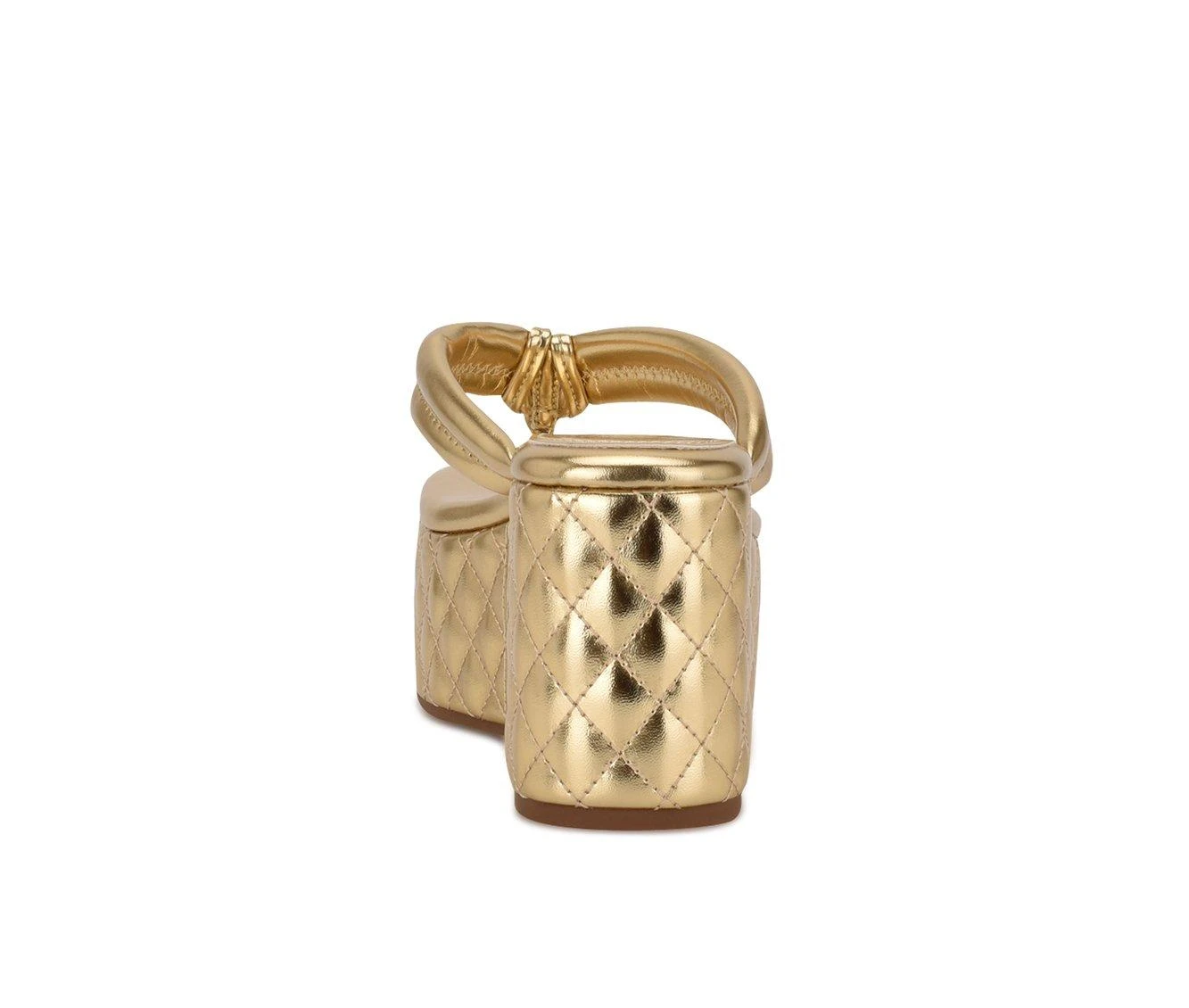 Women's Nine West Newya Platform Wedge Sandals Gold 4 Women's Nine West Newya Platform Wedge Sandals Gold - Image 4