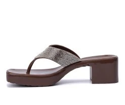 Women's Olivia Miller Suzzie Dress Sandals Brown -GC shoes Shop 3 257