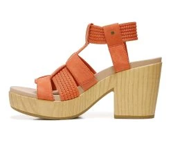 Women's Dr. Scholls Blossom Platform Sandals Coral Gold -GC shoes Shop 3 262