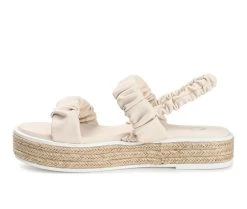 Women's Journee Collection Knowles Espadrille Platform Sandals Off White -GC shoes Shop 3 278