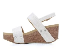 Women's Volatile Summerlove Platform Wedges Bone Linen -GC shoes Shop 3 281
