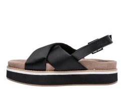 Women's Jane And The Shoe Alma Flatform Sandals Black -GC shoes Shop 3 347