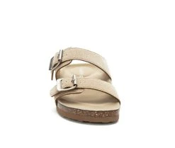 Women's Madden Girl Brando Footbed Sandals Taupe Suede -GC shoes Shop 3 38