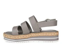 Women's Journee Collection Robyn Platform Sandals Grey -GC shoes Shop 3 380