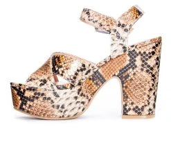 Women's Chinese Laundry Bali Platform Heels Bronze/Tan -GC shoes Shop 3 395