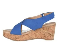 Women's Journee Collection Jenice Wedges Blue -GC shoes Shop 3 399