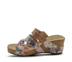 Women's L'Artiste Baocire Wedge Sandals Camel Multi -GC shoes Shop 3 42