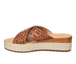 Women's Bella Vita Italy Exa-Italy Espadrille Wedge Sandals Whiskey -GC shoes Shop 3 423