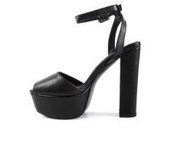 Women's London Rag Roger Platform Dress Sandals Black -GC shoes Shop 3 441