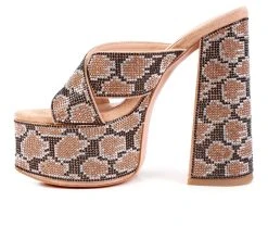Women's London Rag Ful Platform Heeled Sandals Gold 9 Women's London Rag Ful Platform Heeled Sandals Gold -GC shoes Shop 3 450