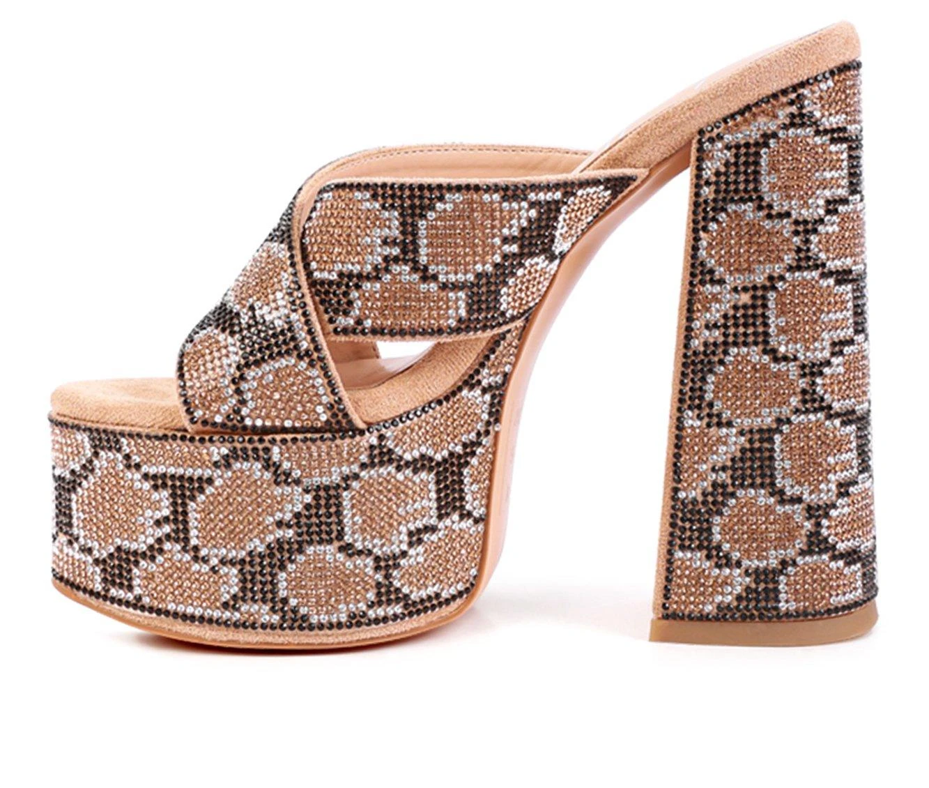 Women's London Rag Ful Platform Heeled Sandals Gold 4 Women's London Rag Ful Platform Heeled Sandals Gold - Image 4