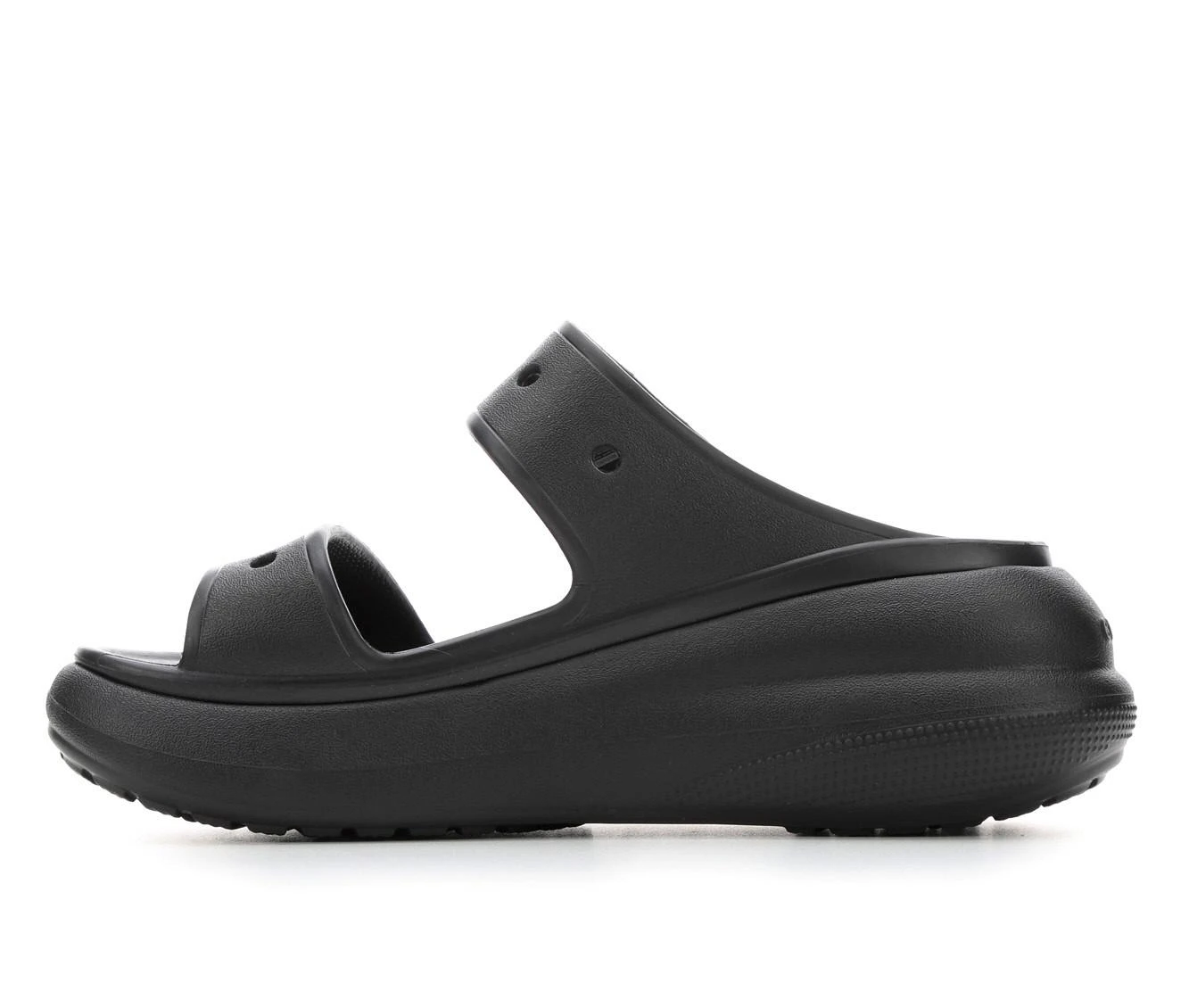 Women's Crocs Classic Crush Platform Sandals Black 4 Women's Crocs Classic Crush Platform Sandals Black - Image 4