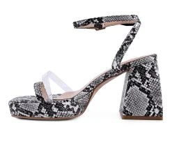 Women's London Rag Such Flirt Block Heel Dress Sandals Black 9 Women's London Rag Such Flirt Block Heel Dress Sandals Black -GC shoes Shop 3 458