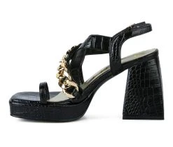 Women's London Rag Frecklin Chunky Dress Sandals Black 9 Women's London Rag Frecklin Chunky Dress Sandals Black -GC shoes Shop 3 459