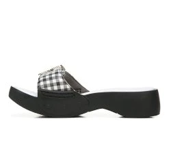 Women's Dr. Scholls Rock On Max Platform Sandals Black Gingham -GC shoes Shop 3 462