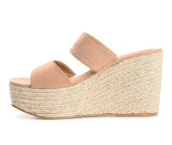 Women's Journee Collection Ilyana Espadrille Platform Wedge Tan -GC shoes Shop 3 465