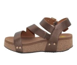 Women's Volatile Biloxi Platform Wedge Sandals Bronze -GC shoes Shop 3 477