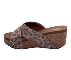 Women's Volatile Riverside Platform Wedge Sandals Bronze Leopard -GC shoes Shop 3 478