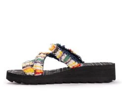 Women's MUK LUKS Wave Riptide Sandals White Multi 3 Women's MUK LUKS Wave Riptide Sandals White Multi -GC shoes Shop 3 634