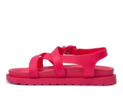Women's Olivia Miller Tessa Strappy Footbed Sandals Fuchsia -GC shoes Shop 3 67
