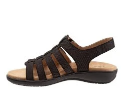Women's Trotters Tiki Sandals Black Nubuck -GC shoes Shop 3 678