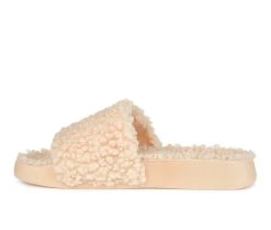 Women's Journee Collection Haimi Cozy Slide Sandals Beige -GC shoes Shop 3 698