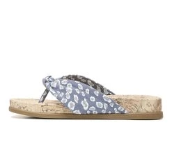 Women's LifeStride Happy Print Footbed Sandals Denim -GC shoes Shop 3 7