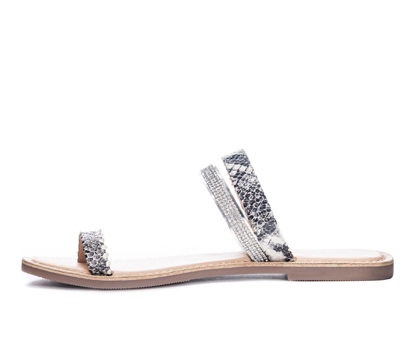 Women's Chinese Laundry Safari Slide Sandals Black/White 4 Women's Chinese Laundry Safari Slide Sandals Black/White - Image 4