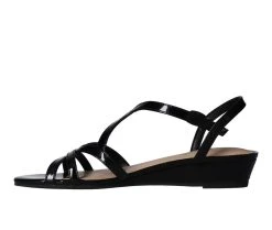 Women's Easy Street Royalty Sandals Black Patent -GC shoes Shop 3 777