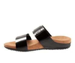 Women's Softwalk Barcelona Sandals Black Patent -GC shoes Shop 3 781