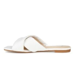 Women's Journee Collection Carlotta Slip-On Sandals White -GC shoes Shop 3 786