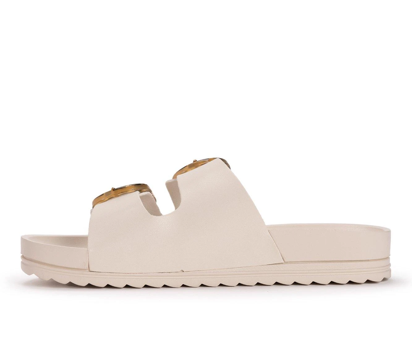 Women's MUK LUKS Grand Cayman Footbed Sandals White 4 Women's MUK LUKS Grand Cayman Footbed Sandals White - Image 4