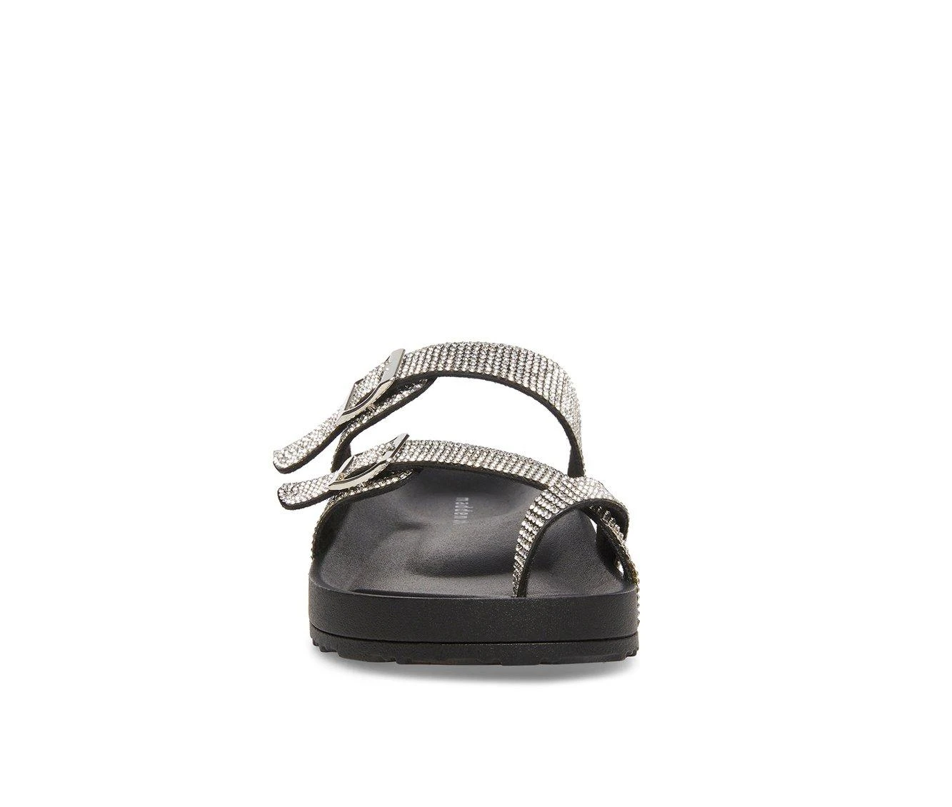 Women's Madden Girl Twila - Rhinestone Footbed Sandals Black Multi 4 Women's Madden Girl Twila - Rhinestone Footbed Sandals Black Multi - Image 4