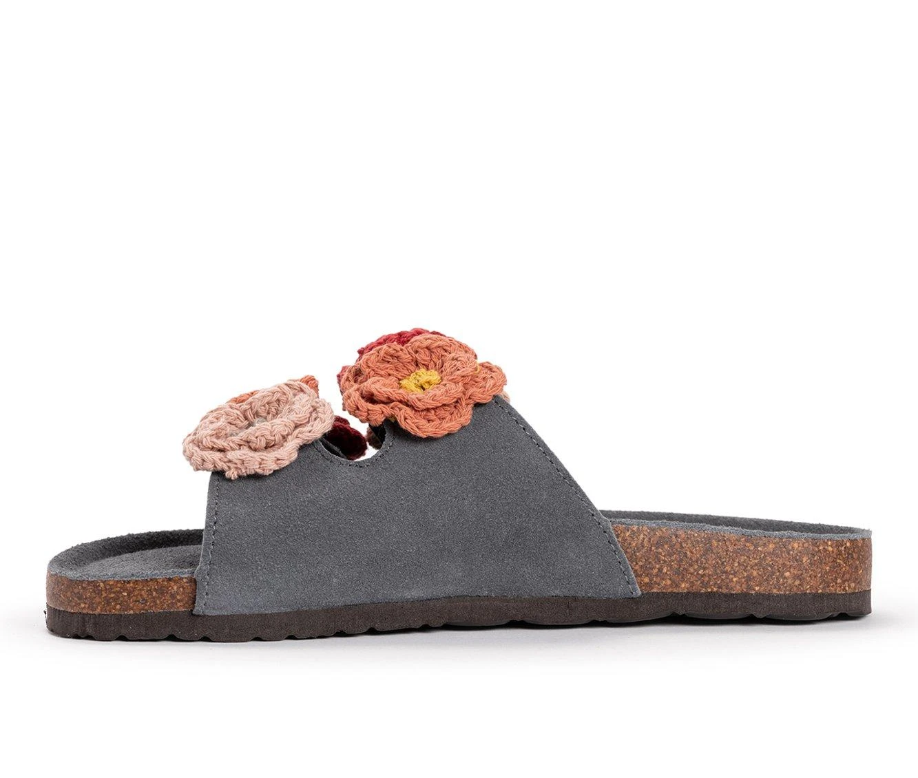 Women's MUK LUKS Flora Footbed Sandals Dark Grey 4 Women's MUK LUKS Flora Footbed Sandals Dark Grey - Image 4