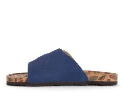 Women's MUK LUKS Valerie Footbed Sandals Navy -GC shoes Shop 3 85