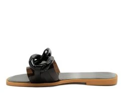 Women's London Rag Caroons Sandals Black -GC shoes Shop 3 918