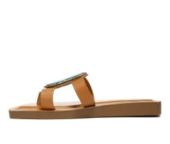 Women's Franco Sarto Capri Thong Sandals Cuoio -GC shoes Shop 3 939