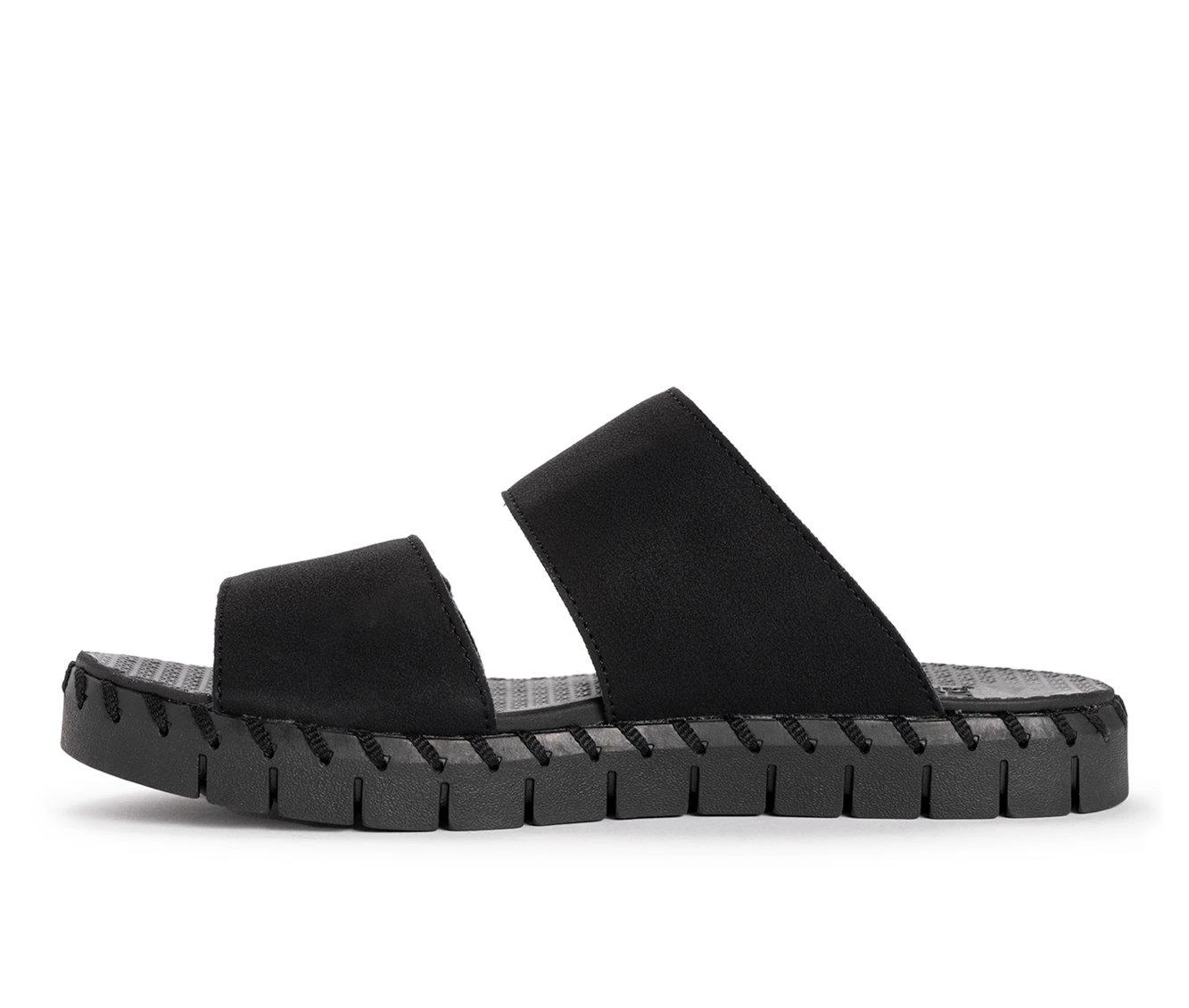 Women's MUK LUKS Flexi Central Park Sandals Black 4 Women's MUK LUKS Flexi Central Park Sandals Black - Image 4