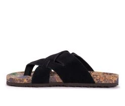 Women's MUK LUKS Shayna Terra Turf Footbed Sandals Black 9 Women's MUK LUKS Shayna Terra Turf Footbed Sandals Black -GC shoes Shop 3 95
