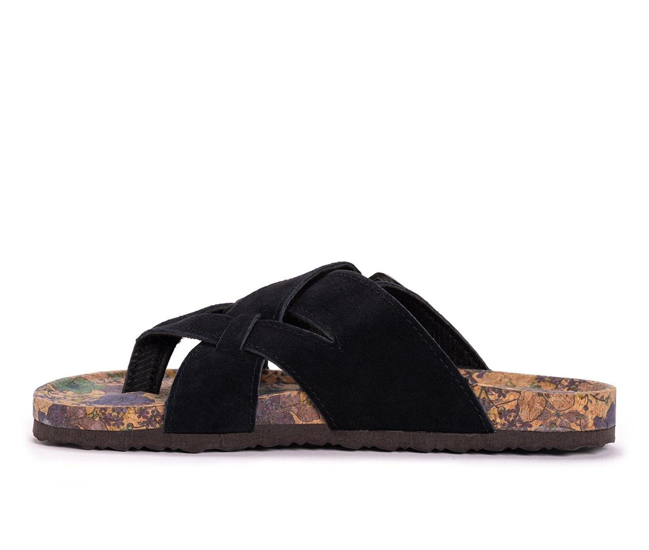 Women's MUK LUKS Shayna Terra Turf Footbed Sandals Black 4 Women's MUK LUKS Shayna Terra Turf Footbed Sandals Black - Image 4