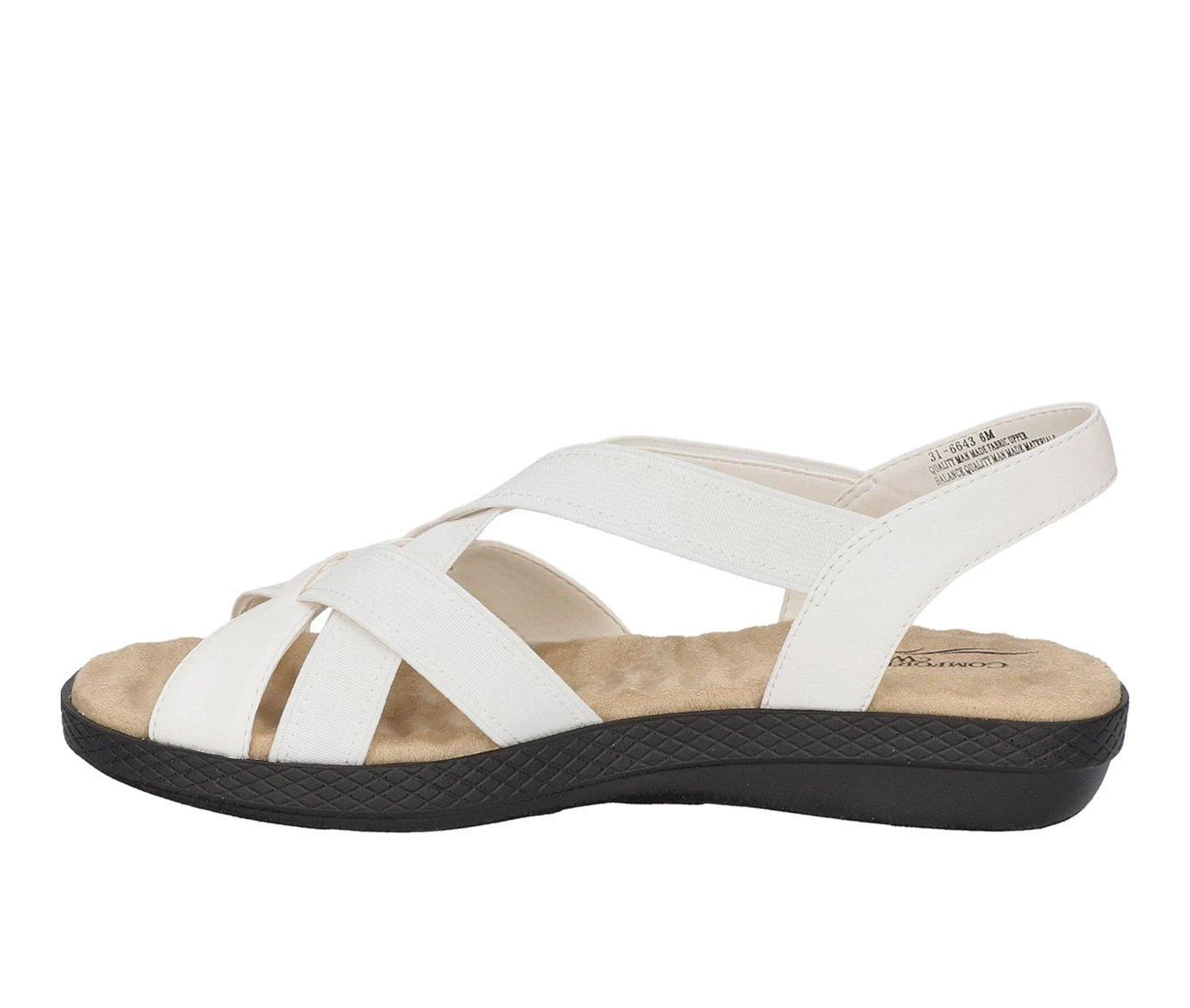 Women's Easy Street Janice Sandals White 4 Women's Easy Street Janice Sandals White - Image 4