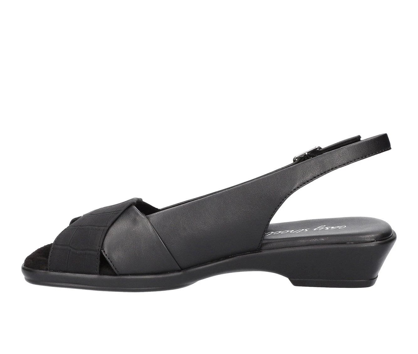 Women's Easy Street Drew Slingback Sandals Black 4 Women's Easy Street Drew Slingback Sandals Black - Image 4