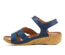 Women's SPRING STEP Leaf Sandals Blue Multi 9 Women's SPRING STEP Leaf Sandals Blue Multi -GC shoes Shop 3 955