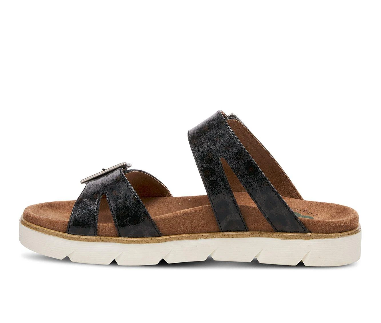 Women's SPRING STEP Harlowie Footbed Sandals Black Multi 4 Women's SPRING STEP Harlowie Footbed Sandals Black Multi - Image 4