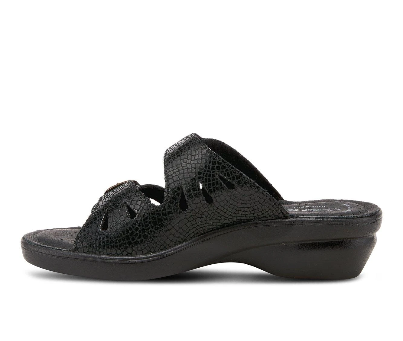 Women's Flexus Becca-Snake Sandals Black Suede 4 Women's Flexus Becca-Snake Sandals Black Suede - Image 4