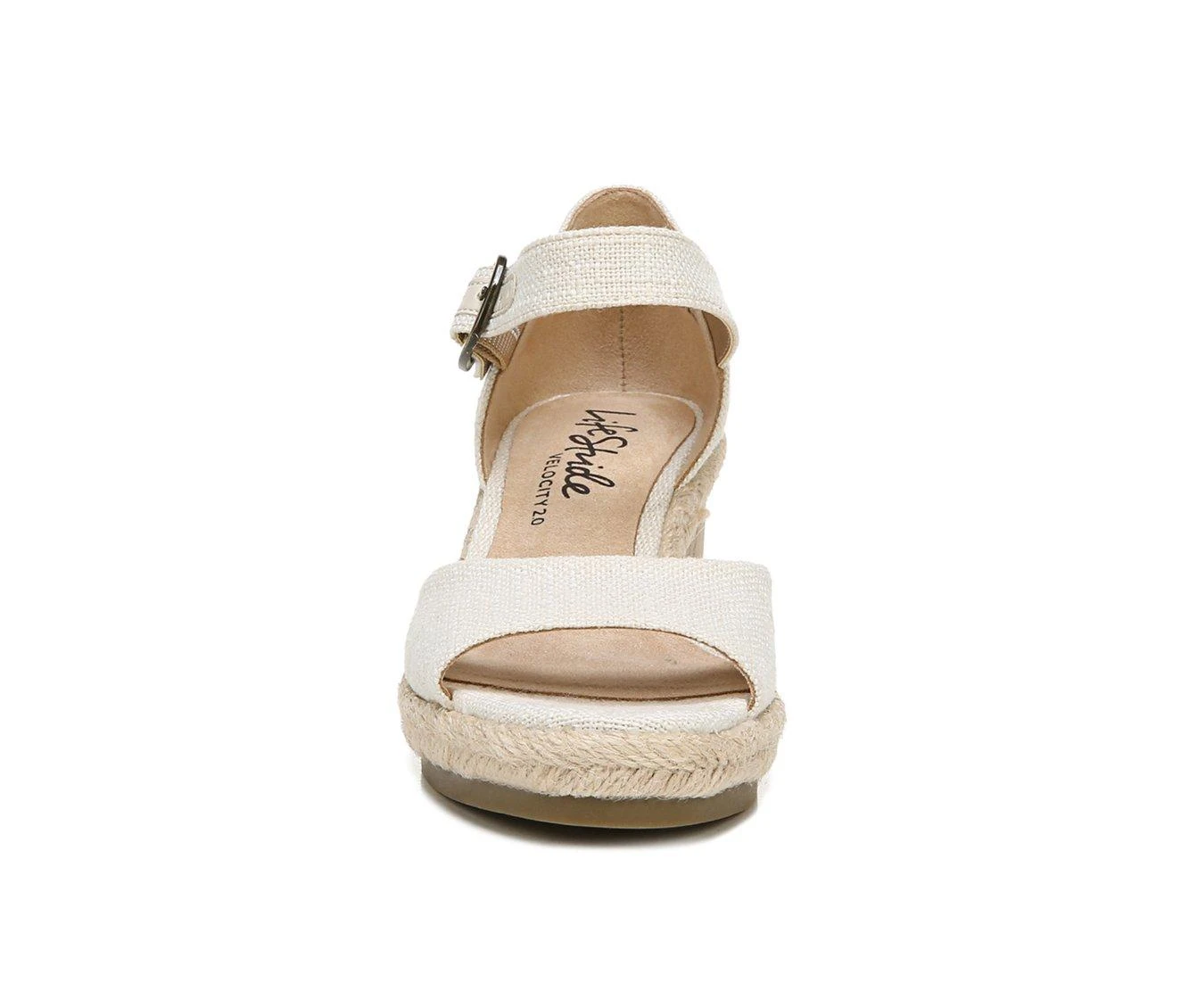 Women's LifeStride Go For It Sustainable Wedge Sandals Cream 5 Women's LifeStride Go For It Sustainable Wedge Sandals Cream - Image 5