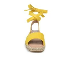 Women's Journee Collection Emelie Espadrille Tie-Up Sandals Yellow 10 Women's Journee Collection Emelie Espadrille Tie-Up Sandals Yellow -GC shoes Shop 4 1092