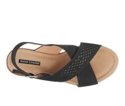 Women's GC Shoes Gini Wedge Sandals Black -GC shoes Shop 4 1100