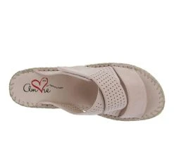 Women's Mia Amore Griffin Wedge Sandals Blush -GC shoes Shop 4 1115