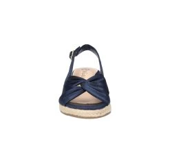 Women's Bella Vita Kimora Espadrille Wedge Sandals Nvy Thai Silk -GC shoes Shop 4 1117